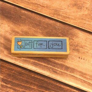 2006 STUDIO G JUST FOR YOU FLOWER WOOD MOUNTED RUBBER STAMP BY KOLETTE HALL